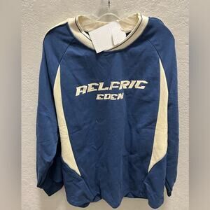 Aelfric Eden Oversized Blue Crewneck Sweatshirts Men M Streetwear Long Sleeve